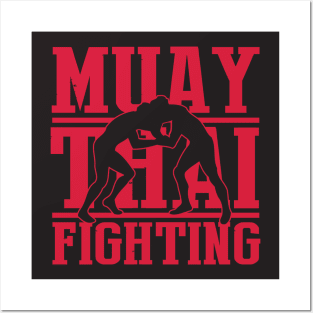 Muay thai fighting Posters and Art